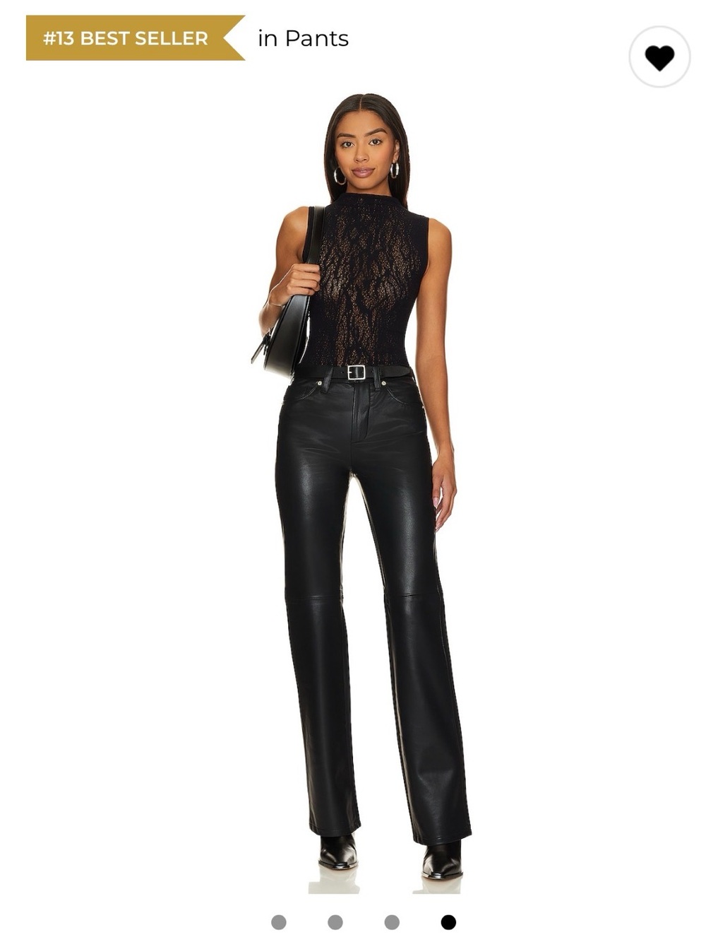 Blank NYC Black Faux Leather Bootcut Pants
